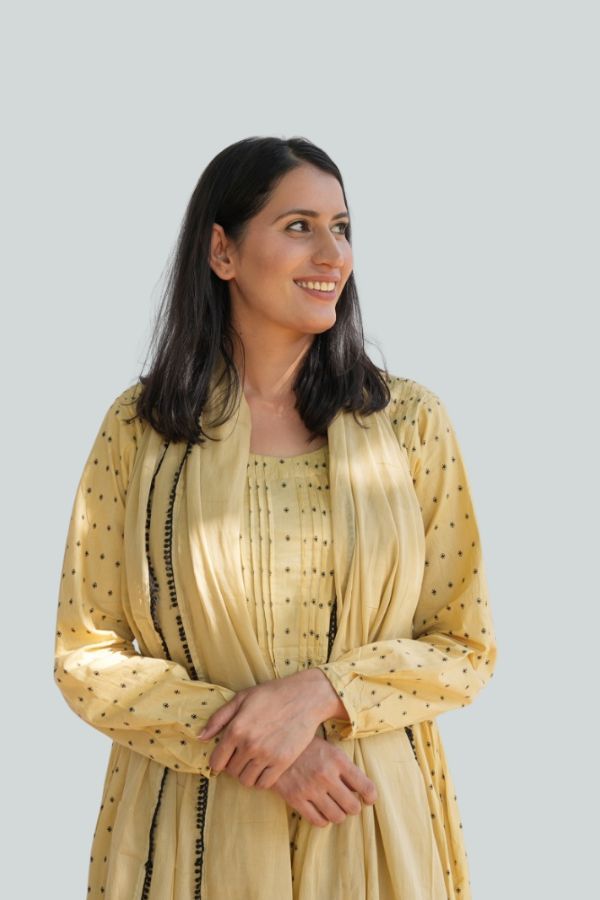 anarkali set for daily wear in lightweight cotton