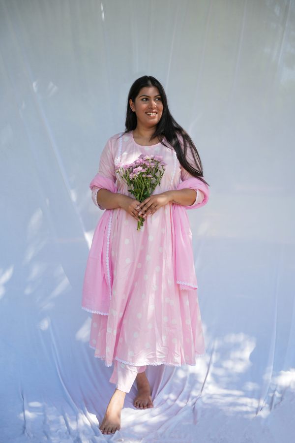 everyday anarkali dress in cotton fabric